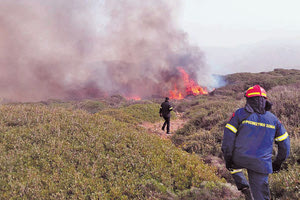 Η φωτιά έκαψε 30 στρέμματα γης