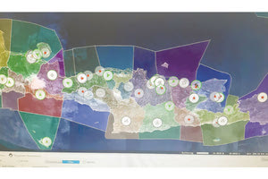 Η εικόνα δείχνει πού βρίσκονται τα οχήματα της Πυροσβεστικής στο νησί