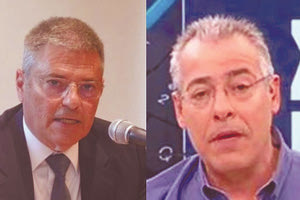 ο βουλευτής της ΝΔ Παναγής Καππάτος και ο δημοσιογράφος Νίκος Μάνεσης