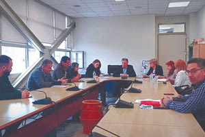 Από τη συνάντηση με το κλιμάκιο στο Δήμο Μινώα