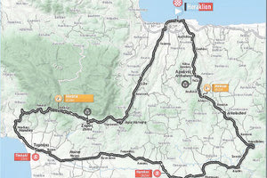 Η διαδρομή του 1ου ΕΤΑΠ του ποδηλατικού γύρου στον νομό Ηρακλείου