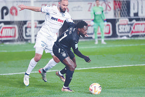 Στιγμιότυπο από το ματς του πρώτου γύρου με πρωταγωνιστή τον Ντίκο