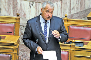 O Υπουργός Αγροτικής Ανάπτυξης και Τροφίμων, Μάκης Βορίδης στη Βουλή