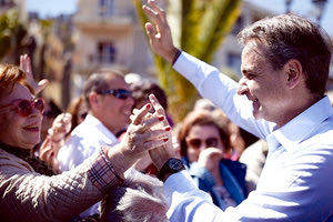 Ο Κυριάκος Μητσοτάκης στην Αρκαδία