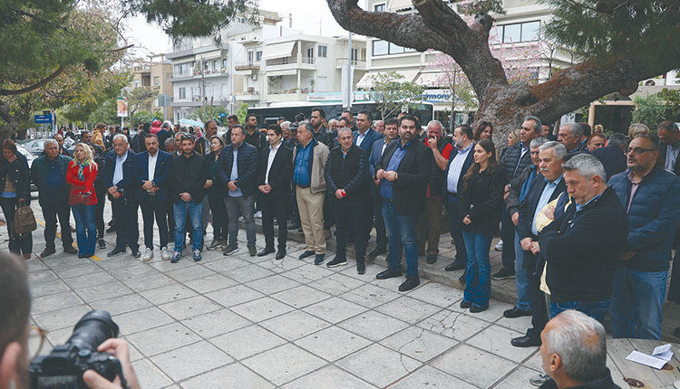 Από τη συγκέντρωση στο Εργατικό Κέντρο Ηρακλείου