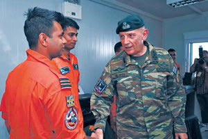 κωνσταντινος φλωρος : Το ελαστικό σήμα (patch) που έφερε στο μπράτσο του Ινδός αεροπόρος που συμμετείχε στην άσκηση «ΗΝΙΟΧΟΣ 2023», που έλαβε μέρος στη χώρα μας μεταξύ 18-28 Απριλίου, προκάλεσε αντιδράσεις στην Τουρκία.