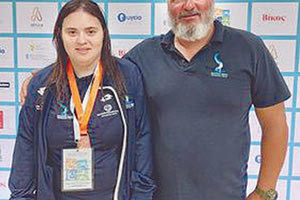 Η Κουτάντου με τον προπονητή της κ. Μηναδάκη