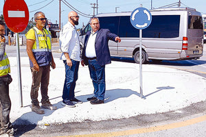 εργασιών κατασκευής του νέου κυκλικού κόμβου Γουβών