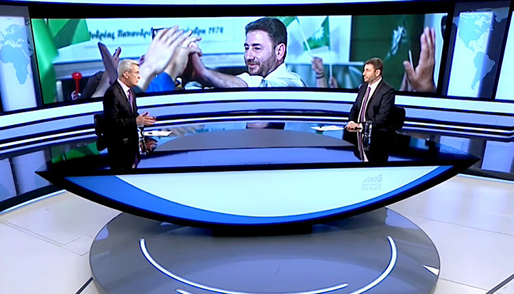 Ο Νίκος Ανδρουλάκης στο δελτίο ειδήσεων του ANT1