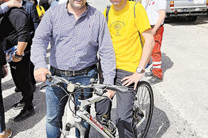 Στην αφετηρία του 11ου Ποδηλατικού Γύρου Πεδιάδας ο Χρήστος Στρατάκης