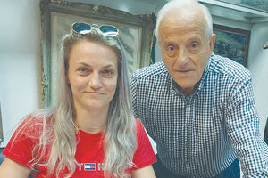 Η Ριμπάνσκα με τον κ. Καζανάκη