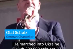 Σε ασυνήθιστα υψηλό τόνο αντέδρασε ο καγκελάριος Όλαφ Σολτς, όταν, κατά τη διάρκεια ομιλίας του, ομάδα πολιτών τον διέκοψε φωνάζοντας συνθήματα εναντίον του σε σχέση με την αντιμετώπιση του πολέμου στην Ουκρανία.