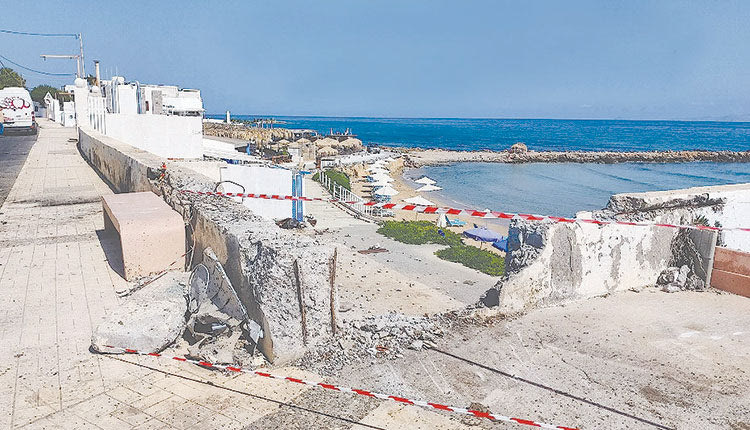 Το σημείο της πρόσκρουσης σε φωτο που αναρτήθηκε στην ιστοσελίδα των Ενεργών Πολιτών Κοκκίνη Χάνι-Βαθειανού Κάμπου