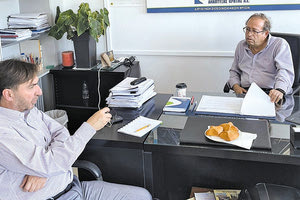 Συνάντηση Γ. Αλεξάκη με τον Γ. Αγαπάκη