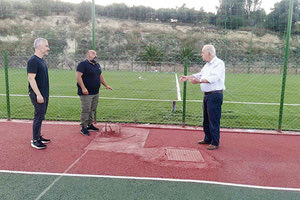 Ο κ. Λαμπρινός στα γήπεδα της Αυγενικής