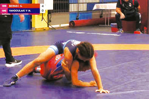 Η Βανδουλάκη την ώρα του αγώνα της