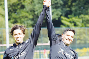 Μπάκιτς και Νέιρα στη χθεσινή προπόνηση του οφη