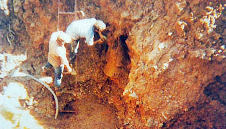 H ανακάλυψη του διυλιστηρίου νερού, στην πηγή του Αγίου Μάμα