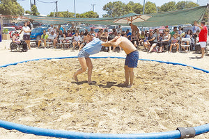 Η πάλη ήταν από τα αθλήματα που έγιναν στο test event στον Καρτερό