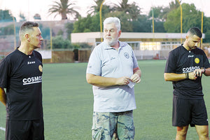 Οι κ. Γιαννουλάκης, Μπαστάκης και Ξημεράκης στην «πρώτη» του Εργοτέλη