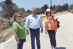 Ολοκληρώθηκαν τα έργα βελτιώσεων στο δρόμο προς Τυμπάκι