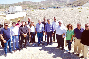 Από την επίσκεψη του υπουργού με κλιμάκιο του Υπουργείου στο εργοτάξιο του φράγματος