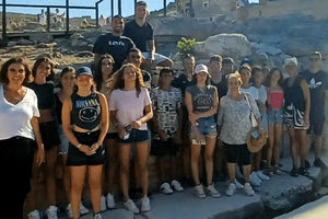 Τα μέλη της Εθνικής στην Κνωσσό