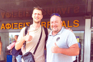 Ο Μιχαήλοβιτς με τον προπονητή του ΟΦΗ