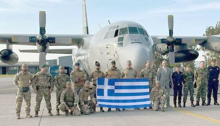 Η Ελληνική αποστολή όταν έφτασε στη Λιβύη