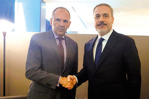 Ο υπουργός Εξωτερικών κ. Γεραπετρίτης είχε συνάντηση  χθες με τον Χακάν Φιντάν,