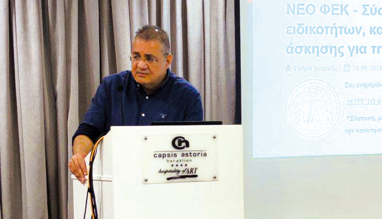 Ο πρόεδρος του Ιατρικού Συλλόγου Ηρακλείου Αλέξανδρος Πατριανάκος