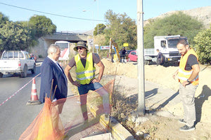 Από την επίσκεψη Σκουλά στα αντιπλημμυρικά έργα