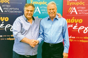 Την αποχώρησή του από την παράταξη του Γιάννη Σγουρού ανακοίνωσε ο υποψήφιος στις προσεχείς αυτοδιοικητικές εκλογές Σπύρος Χατζάρας. Είχαν προηγηθεί σφοδρές αντιδράσεις για φιλοναζιστικές και αντισημιτικές αναρτήσεις του, που προκάλεσαν πολιτική αντιπαράθεση μεταξύ ΣΥΡΙΖΑ και ΠΑΣΟΚ, αλλά και παρέμβαση του ΚΥΣΕ.