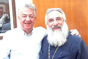Από την επίσκεψη του Αρχιεπισκόπου Κρήτης στον Σταύρο Αρναουτάκη