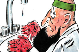 Στον πόλεμο στο Ισραήλ και τις πολύνεκρες επιθέσεις αναφέρεται το τελευταίο σκίτσο του γνωστού γαλλικού περιοδικού «Charlie Hebdo».