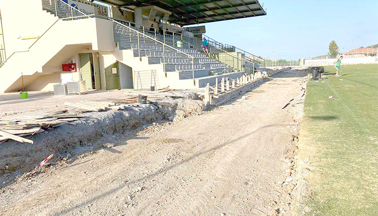 Σε εξέλιξη βρίσκονται τα  έργα στο γήπεδο των Αρχανών με στόχο ο Γιούχτας να μπορεί να επιστρέψει στην φυσική του έδρα πριν από το τέλος του χρόνου.