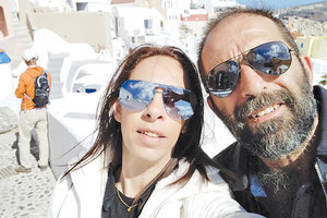 Η Κατερίνα με τον Κωστή σε ευτυχισμένες στιγμές