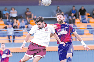 Ο Παπαδομιχελάκης σε φάση από το χθεσινό ματς