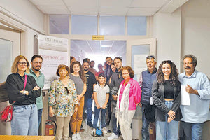 Στιγμιότυπο από την κινητοποίηση των μηχανικών του Δημοσίου στον Άγιο Νικόλαο