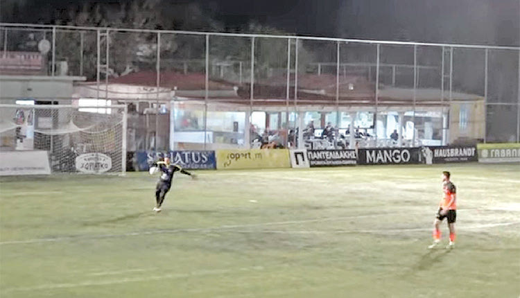 Γκολ από βολέ τερματοφύλακα στο Ρέθυμνο