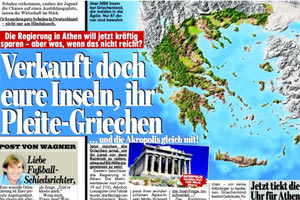Η ελληνική εκδίκηση: « Χρεοκοπημένοι Γερμανοί πουλήστε τα νησιά σας !»