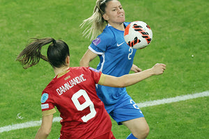 Στιγμιότυπο από το χθεσινό ματς Ελλάδα - Σερβία