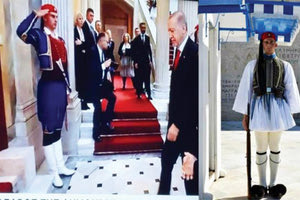 Ε, είναι λογικό να βλέπουν τον χωριανό τους και να… είναι υπερήφανοι εκεί στα Ανώγεια! Είδαν ένα δικό τους παιδί, τον Δημητρό Χαιρέτη, να φορά τη στολή των Ευζώνων και να υποδέχεται την Πρόεδρο κ. Σακελλαροπούλου και τον Τούρκο πρόεδρο Ρετζέπ Ταγίπ Ερντογάν.