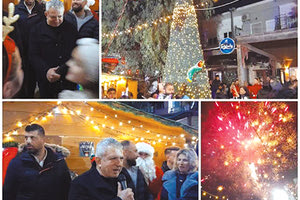 Εντυπωσιακή η φωταγώγηση του χριστουγεννιάτικου δέντρου στην κεντρική πλατεία Τυμπακίου!