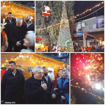 Εντυπωσιακή η φωταγώγηση του χριστουγεννιάτικου δέντρου στην κεντρική πλατεία Τυμπακίου!