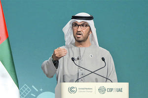 Ο Sultan Al Jaber, πρόεδρος της Cop28 και διευθύνων σύμβουλος της πετρελαϊκής εταιρείας Adnoc