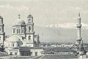 ΦΩΤΟΗΜΕΡΑΣ: Ο ΑΓΙΟΣ ΜΗΝΑΣ την περίοδο που ακόμη υπήρχε ο μιναρές δίπλα στην Αγία Αικατερίνη (Φωτογραφία Μπεχαεντίν).