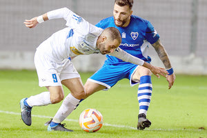 Στιγμιότυπο από το χθεσινό ντέρμπι στα Χανιά