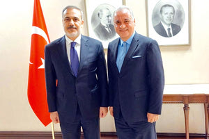 Σημαντική επαφή για τον Κρητικό ευρωβουλευτή. Με τον υπουργό Εξωτερικών της Τουρκίας Χακάν Φιντάν συναντήθηκε ο Μανόλης Κεφαλογιάννης στην Άγκυρα.