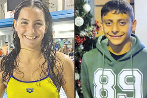 Ψαρουδάκη και Σερζετάκης του Ωρίωνα που επιλέχθηκαν μέσα στους τρεις πιο ταλαντούχους αθλητές (Κ16) στα αγωνίσματα ανοιχτής θάλασσας